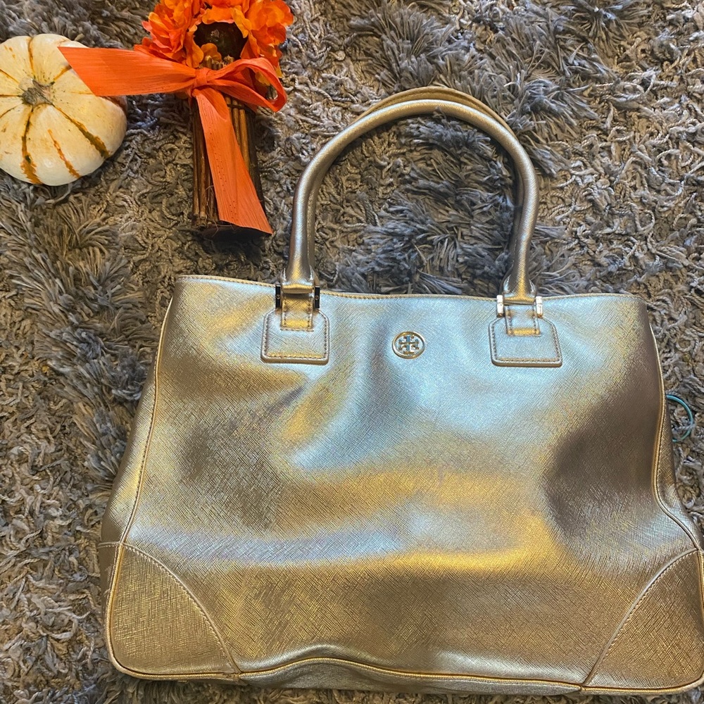 Tory Burch metallic gold bag
